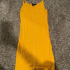 YELLOW SPAGHETTI STRAP DRESS
